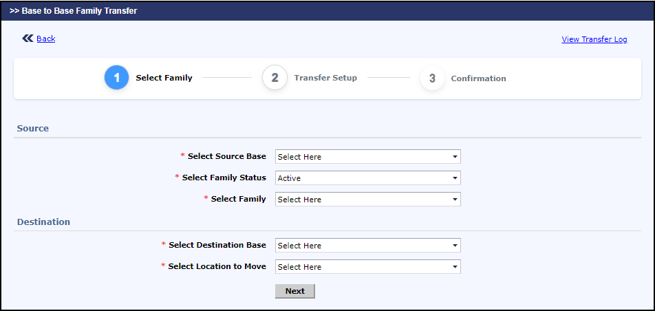 Base to Base Family Transfer Method