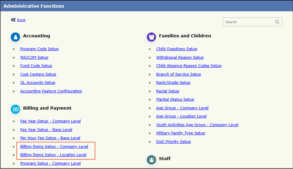 1. How to Create a Billing Item at the company level?